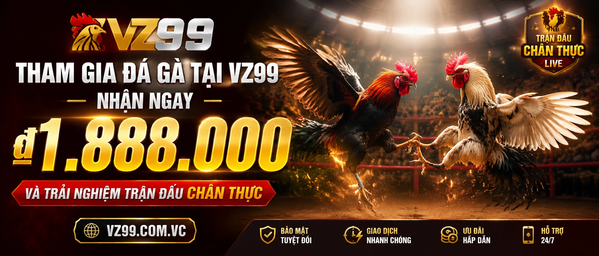 Đá Gà Campuchia VZ99 với thẻ danh mục theo khu vực