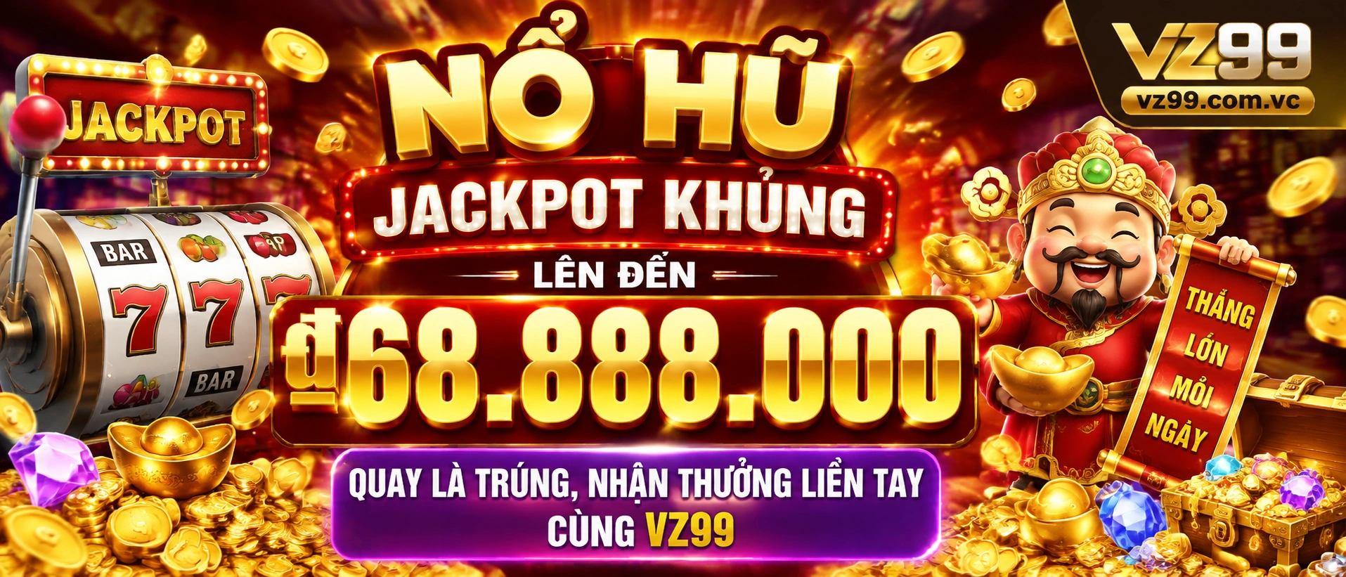 Danh mục Nổ Hũ lễ hội của VZ99 trên giao diện sáng