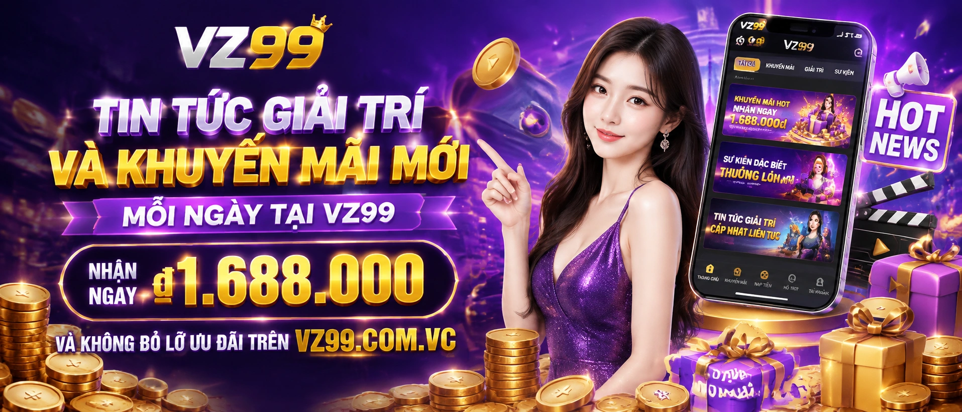Tin tức mới VZ99 về ưu đãi đăng ký và cập nhật nổi bật