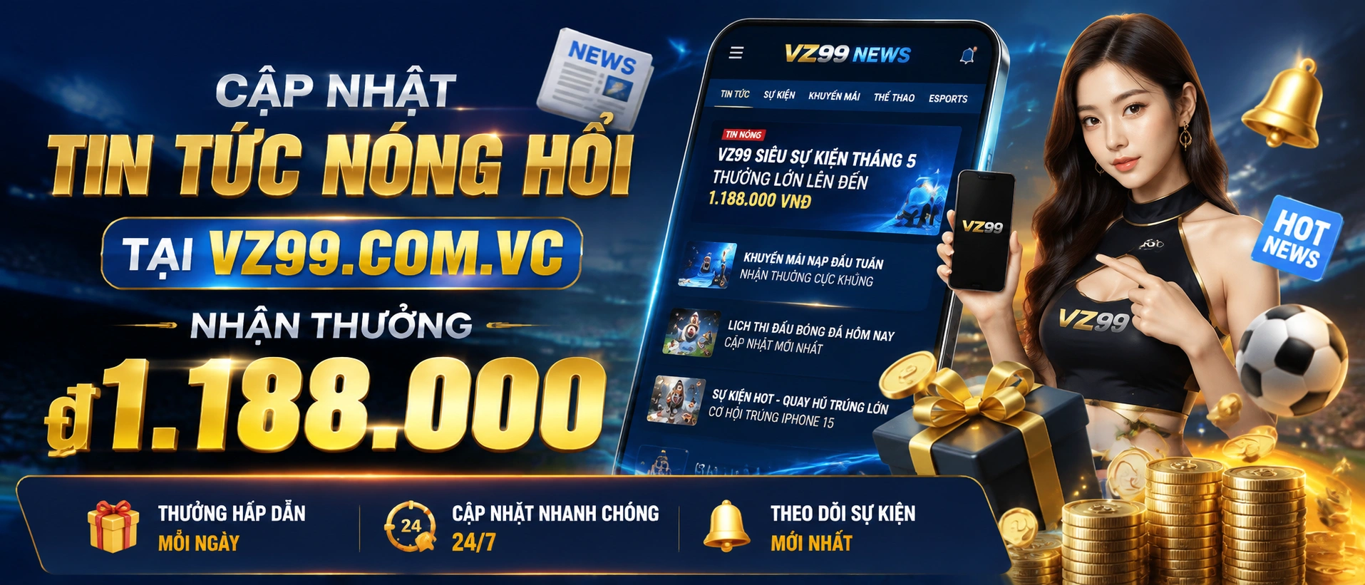 Tin cập nhật hệ thống VZ99 cho người chơi mobile